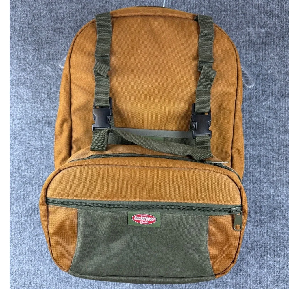 Bucket Boss Duckwear Canvas Tool Backpack Detachable Pouch Contractor Briefcase